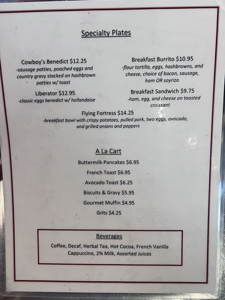 French Valley Cafe Menu - Image 2