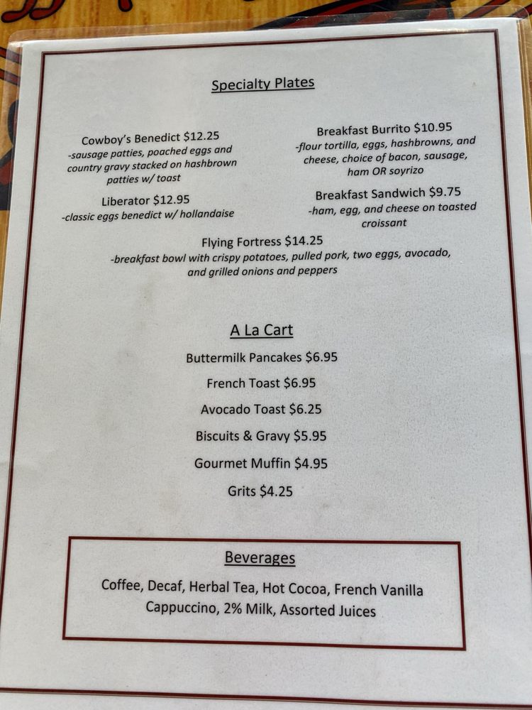 French Valley Cafe Menu - Image 4